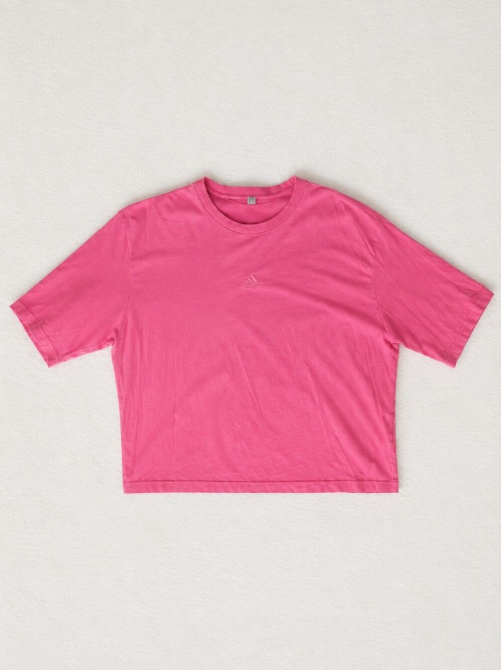 Adidas ALL SZN Pink Tie Dye Boxy Crop Tee Oversized Size Small